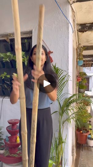 75K views · 1.2K reactions | Bamboo ladder diy : https://casadeamor.in/products/casa-de-amor-colorful-round-shape-railing-balcony-hanging-metal-planters-multicolored-set-of-5?_pos=2&_sid=ecdd27522&_ss=r | Plant it out | Plant it out · Original audio Bamboo Planters, Railing Balcony, Bamboo Ladder, Ladder Diy, Ladder Planter, Bamboo Ladders, Bamboo Diy, Diy Hanging Planter, Balcony Planters