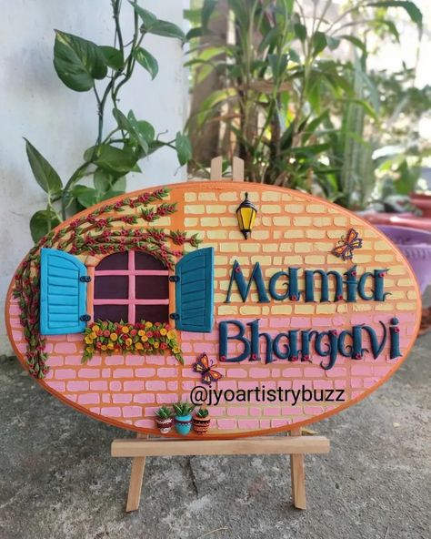 Personalized with love: A handcrafted nameplate with intricate clay work, because every home deserves a unique touch. Order yours today!" #nameplates #name #nameplate #art #handmade #nameart #homedecor #nameplatesforhome #giftideas #artist #namenecklace #gifts #love #instagood #trending #india #design #nameartist #handmadewithlove #instagram #customisedgifts #nameplaques #namesign #nametattoo #handmadegifts #nameplaque #smallbusiness #gift #logo Name Plates For Home, Gift Logo, India Design, Customised Gifts, Clay Work, Clay Craft, Name Plaques, Name Tattoo, Art Handmade