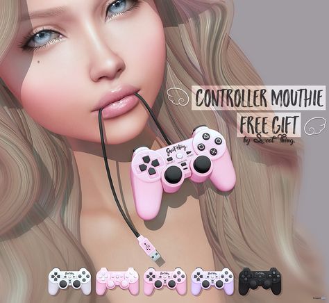 Game Controller Mouthies June 2018 Group Gift by Sweet Thing Second Life Cc, Vtuber Accessories, 4 Family, Sims 4 Family, Sims 4 Expansions, Group Gifts, Vip Group, Sims4 Cc, Cute Games