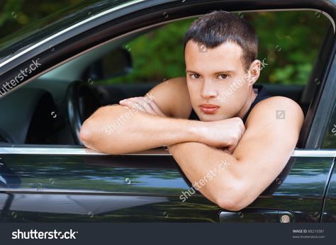 Boy Leaning Out Of Car Window Stock Photos, Images, & Pictures ... Leaning Out Car Window, Leaning Out, Window Siding, How To Lean Out, Man Sitting, Front Windows, American Life, Car Front, Car Window