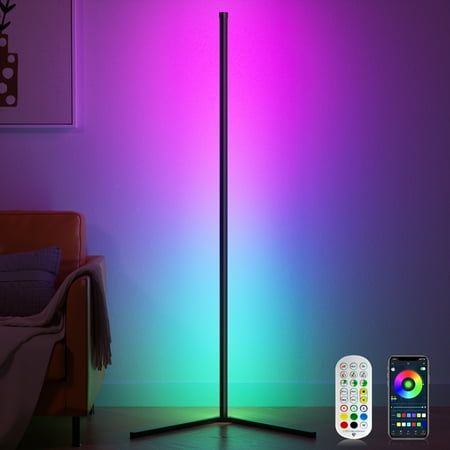 DAYBETTER Led Corner Floor Lamp, Smart RGB Floor Lamp with APP&Remote, 16 Million Colors Changing, Music sync, Modern Corner led Light for Bedroom Living Room and Gaming Room, Timing&Schedule Treehouse Lighting, Budget Makeover, Corner Floor Lamp, Light For Bedroom, Lamp For Bedroom, Gaming Room, Led Floor Lamp, Home Decor Lights, Soft Natural