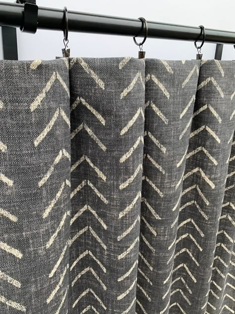 "This listing is for high end curtain panels from PKL Studio, this medium/heavyweight linen blend fabric is perfect for curtains. Colors include beige and black. * Includes TWO curtain panels, unless you choose the valance option * Choose the length you want -- see drop down menu * Two widths available -- 25\" or 50\" * 25\" curtains fit 35\" wide windows or less * 50\" curtains fit 35\" wide windows or more * Includes 4\" pocket rod top * Fabric printed in the U.S. * Machine wash cold, gentle c Black Curtains Living Room, Boho Western Living Room, Curtains Holder, Western Curtains, Cabin Curtains, Tropical Curtains, Mid Century Curtains, Western Living Room, Home Decor Mid Century