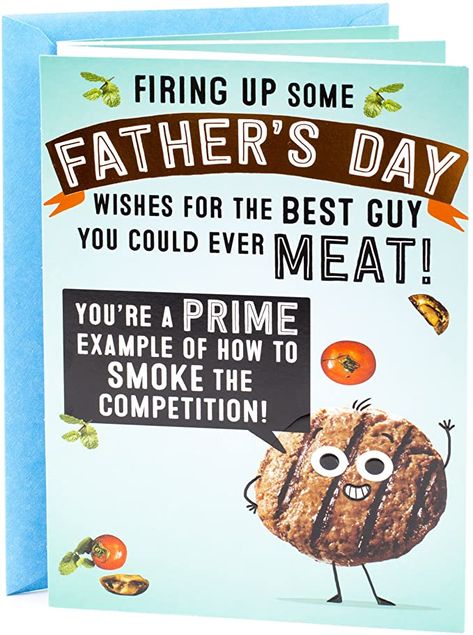 Amazon.com: Hallmark Funny Father's Day Card (BBQ Grill Meat Jokes): Office Products Grill Meat, Fathers Day Wishes, Funny Fathers Day Card, Funny Greeting Cards, Father's Day Card, Funny Fathers Day, Wishes For You, Day Wishes, Grilled Meat