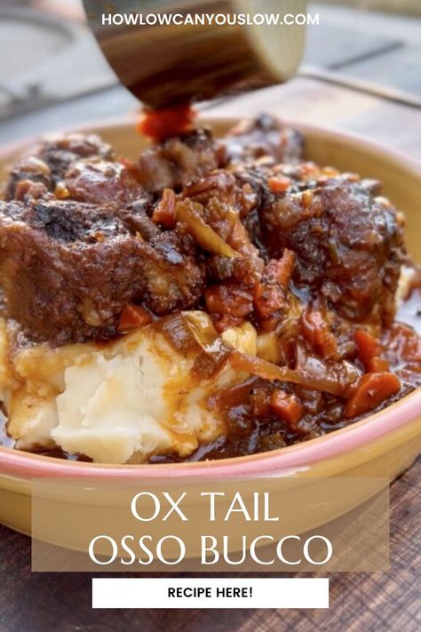 Ox Roast Recipe, Beef Osso Bucco Recipe Slow Cooker, Best Osso Bucco Recipe, Ox Tail Soup Recipe, Ox Tails, Osso Bucco Recipe, Ox Tail, Oxtail Recipes, Osso Bucco