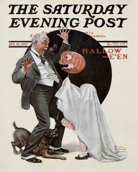 Norman Rockwell - Halloween - Fine Art Print 1920 Poster, Norman Rockwell Prints, Saturday Evening Post Covers, Norman Rockwell Art, Rockwell Paintings, The Legend Of Sleepy Hollow, Norman Rockwell Paintings, Post Cover, The Saturday Evening Post