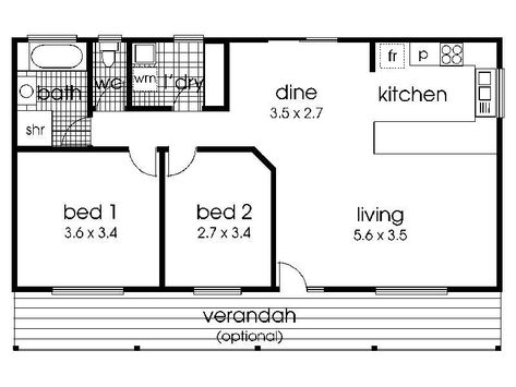 16x40 Cabin Floor Plans, 16 X 40 Floor Plans Layout, Two Bedroom Tiny House, Micro House Plans, Plan Building, Granny Pods, Mobile Home Floor Plans, Shed House Plans, Open Floor House Plans