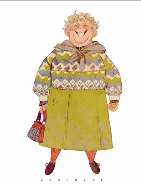 Old Lady Cartoon, Book Illustration Art, Chara Design, Character Study, Woman Illustration, Character Poses, Woman Drawing, Old Lady, Cartoon Character Design