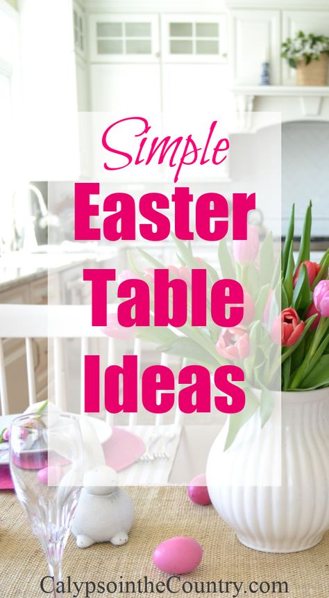 Helpful tips and ideas to set an Easter table setting. Simple easter table decor you can create for your home including simple Easter table centerpieces, a classic idea for Easter table runners and easy Easter tablecapes. Also includes tons of Easter ideas from bloggers for Easter table decor. Easter tablescapes ideas, easter table decorations, set a table, tablesetting ideas, Easter decor, Easter home decor. Easter Tablescapes Ideas Simple, Simple Easter Tablescapes, Easter Table Settings Simple, Spring Tablescapes Ideas, Simple Easter Table Decor, Easter Table Setting Ideas, Table Setting Simple, Easter Table Ideas, Idea For Easter