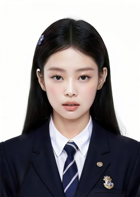 Jennie Id Picture, School Id, Passport Photo, Jennie Edit, Id Photo, Dara Kpop, Zico, Jennie Kim Blackpink, Trendy Outfit Ideas