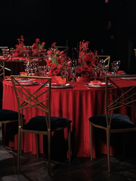 Brides Proposal, Brand Portfolio, Bar Installation, Party Seating, Red Drapes, Black Attire, Xmas 2024, Event Room, Stylish Couple