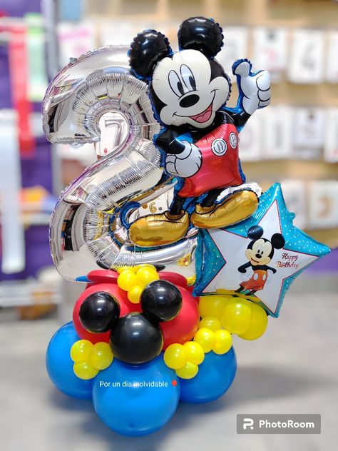 Mickey Mouse Balloon Bouquet, Mickey Mouse Balloon, Balloon Centerpiece, Mickey Mouse Balloons, Minnie Mouse Birthday Decorations, Bday Party Kids, Mickey Balloons, Baby Shower Crafts, Moms Crafts