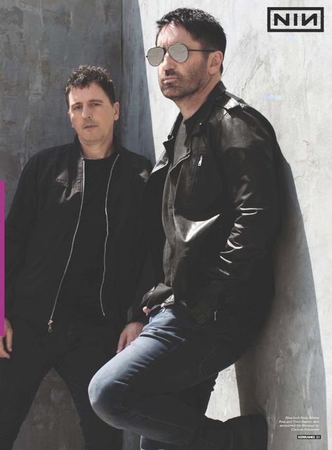 Trent Reznor & Atticus Ross [Nine Inch Nails] on the page of «Kerrang!» Magazine. Pretty Hate Machine, Atticus Ross, Trent Reznor, The Legend Of Heroes, Nine Inch, Nine Inch Nails, Atticus, Tom Hardy, Post Punk