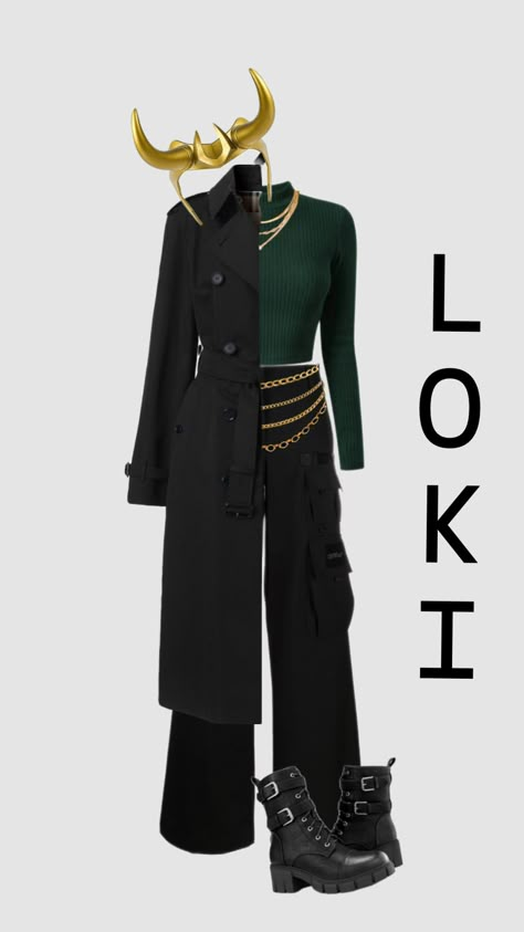 mcu halloween 1, loki 💚🖤 #marvel #loki #outfit #fitinspo #mcu Loki Halloween Costume, Loki Outfit, Loki Costume, Cosplay Ideas Diy, Loki Aesthetic, Loki Cosplay, Marvel Loki, Closet Cosplay, Everyday Cosplay