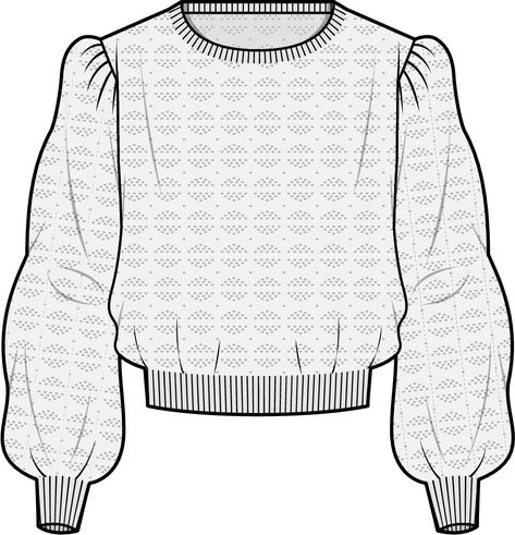 Sweater Design Drawing, Knit Sweater Technical Drawing, Sweater Flat Sketch, Sweater Technical Drawing, Sports Fashion Design, Flat Drawings, Clothing Sketches, Flat Sketches, Fashion Design Patterns