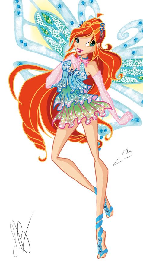 Bloom enchantix by fantazyme on DeviantArt Fairy Paintings, Klub Winx, Bloom Winx Club, Fan Picture, My Little Pony Characters, Winx Club, Anime Comics, Girl Drawing, Magical Girl