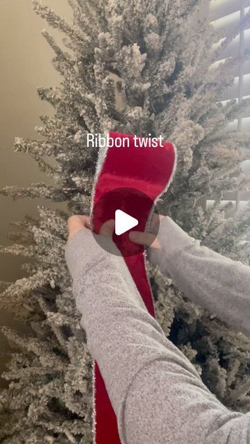 Keri Collins & Suzanne Higgins on Instagram: "A little twist on placing ribbon in your tree. We began with a thick red ribbon trimmed in silver. We did a double loop and secured it with the branches of the tree. Then for fun we used some silver ribbon leftover from a previous tree, rolled it up and placed it into the red ribbon. Don’t be afraid to try something new and unexpected ❤️🩶.
.
.
.
.
.
.#ribbon #ribbontutorial #diyribbon #howto #christmasdiy #christmasdiydecor #themostwonderfultimeoftheyear #lovechristmas #christmas2024 #christmasreels #instachristmas #flocked #redchristmas #christmasinspo #ksforeverdesigns" Ribbon Down A Christmas Tree, Flocked Red Christmas Tree, How To Loop Ribbon On Christmas Tree, Thick Ribbon On Christmas Tree, Flocked Tree With Ribbon, Christmas Trees With Red Ribbon, Red And White Ribbon Christmas Tree, Ribbon In Christmas Tree Ideas, Waterfall Ribbon Christmas Tree