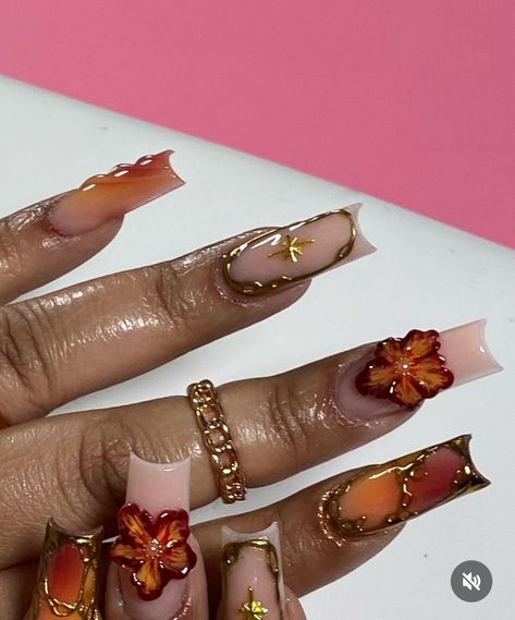 Nails With Gold Charms, Virgo Nails, Glamour Nails, Girly Acrylic Nails, Her Nails, Work Nails, Classy Acrylic Nails, Short Square Acrylic Nails, Acrylic Nails Coffin Pink