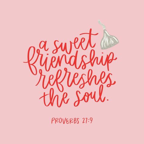 A sweet friendship refreshes the soul 🫶🏻 - Proverbs 27:9 Day 13: friendship #doodleadayfeb by @ellolovey Sweet Friendship Quotes, Friendship Aesthetic, Proverbs 27, Gifts Christian, Girl Friendship Quotes, February 13, Favorite Bible Verses, Friendship Gifts, Christian Gifts