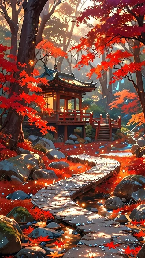 Fantasy Wall Art, Japon Illustration, Pop Art Wallpaper, Cool Wallpapers Art, Beautiful Landscape Wallpaper, Pretty Wallpapers Backgrounds, Anime Scenery Wallpaper, Background Pictures, Landscape Wallpaper