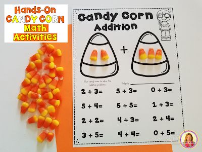 Candy Corn Math, Thanksgiving Activities For Kindergarten, October Math, Fall Math Activities, Halloween Math Activities, Kindergarten Math Games, Thanksgiving Math, Fall Math, Math Crafts