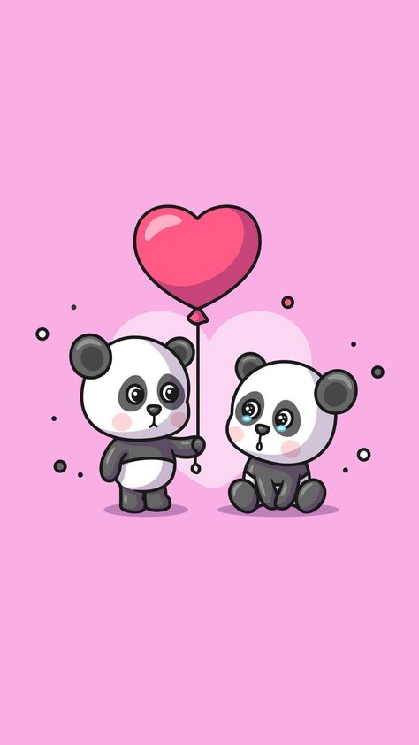 Couple Panda Wallpaper, Cute Panda Drawing, Cute Panda Cartoon, Hd Flower Wallpaper, Panda Drawing, Blue Butterfly Wallpaper, Red Roses Wallpaper, Cool Pokemon Wallpapers, Love Wallpapers Romantic