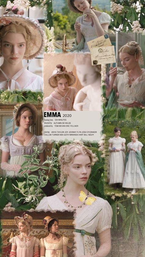 #emma #emmabook #emmamovie #book #movie #aesthetic #trending #regency #regencyera #victorian #victorianera #anyataylorjoy #miagoth Victorian Movies Period Dramas, Emma Book Aesthetic, Victorian Era Movies, Victorian Era Books, Victorian Movies, Emma Movie, Emma Book, Emma Jane Austen, Emma Jane