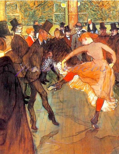 Latrec Rouge 5 Toulouse Lautrec Paintings, Toulouse Lautrec Poster, Henri De Toulouse Lautrec, Toulouse Lautrec, People Dancing, Post Impressionism, Post Impressionists, Impressionist Art, Famous Art