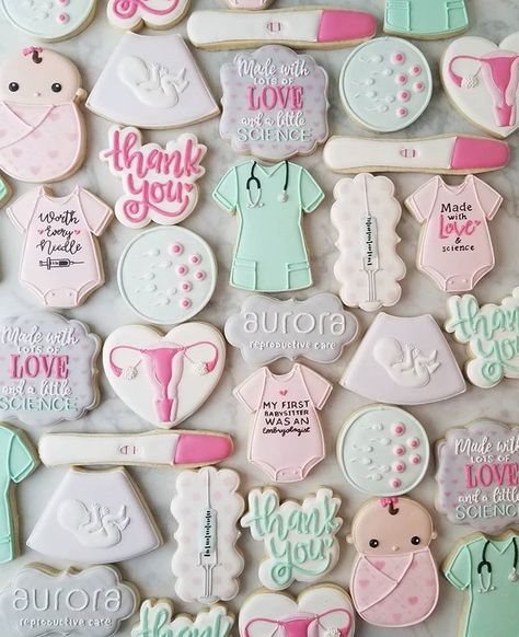 I (finally) dropped off some thank-you cookies at the Aurora Reproductive clinic today. I have been meaning to make them some cookies for… Obgyn Cookies, Medical Cookies, Gender Reveal Diy, Nurse Cookies, Thank You Cookies, Nurse Party, Horse Cookies, Sugar Cookie Ideas, Anatomy Models