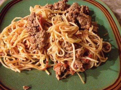 One Pot Meaty Angel Hair Pasta Recipe One Pot Angel Hair Pasta, Pasta With Hamburger, Angel Hair Pasta Recipe, Angel Hair Spaghetti, Angel Hair Pasta Recipes, Best Pasta Recipes, Angel Hair Pasta, Pasta Pasta, Pasta Salads