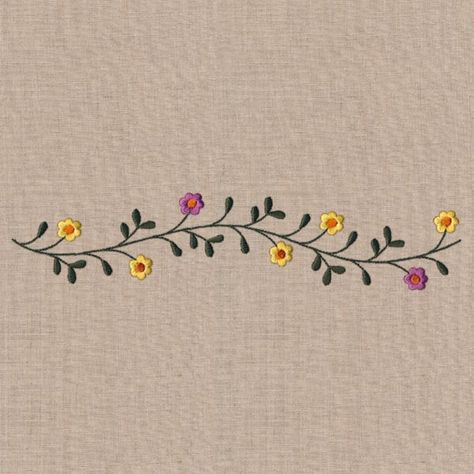 Diy Easy Embroidery, Wildflower Border, Vintage Style Embroidery, Primitive Stitchery, Basic Hand Embroidery Stitches, Simple Hand Embroidery Patterns, Wildflower Wreath, Freestanding Lace Embroidery, Hand Embroidery Patterns Flowers