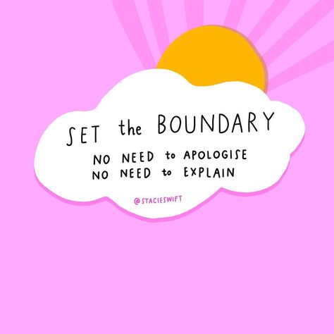 @stacieswift on Instagram: “Set the boundary. Step back, switch off, say no, put yourself first, give yourself room. You don’t need to justify or apologise for…” No Need To Explain Yourself, Boundary Quotes, Behavioral Therapist, Boundaries Quotes, Put Yourself First, Touching Quotes, Inspirational Quotes For Women, Step Back, Pretty Words