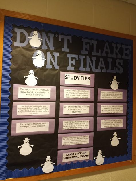 Finals Bulletin Board Ra, Study Tips Bulletin Board, Residence Life Bulletin Boards, Res Life Door Decs, Finals Season, Ra Door Decs, Ra Themes, Bulletin Boards Theme, Exam Week