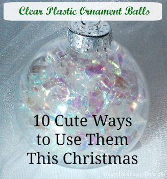 Use retro decorations and colors for a nostalgic feel. Christmas Ball Ornaments Diy, Clear Plastic Ornaments, Clear Christmas Ornaments, Plastic Ball, Clear Ornaments, Homemade Ornaments, Christmas Clearance, Christmas Ornaments Homemade, Christmas Ornament Crafts