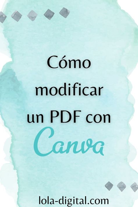 ¿Cómo modificar un pdf? Si buscas aplicaciones para editar pdf, estás en el lugar indicado. Te enseño cómo hacerlo con Canva. Es una de las últimas novedades de esta herramienta de diseño para no diseñadores: ahora puedes importar un pdf, modificarlo y volver a descargarlo. Es muy sencillo y es gratis. ¡Vamos allá! Digital Marketing, Marketing, Canvas, Instagram