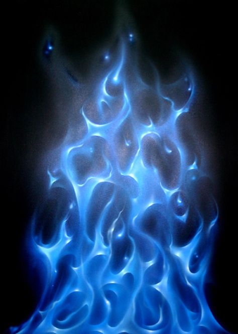 Blue Fire Painting, Aesthetic Flames, Drawing Flames, Ghost Flames, Blue Ghost, Paint Animals, Custom Paint Motorcycle, Motorcycle Paint Jobs, Flame Tattoos