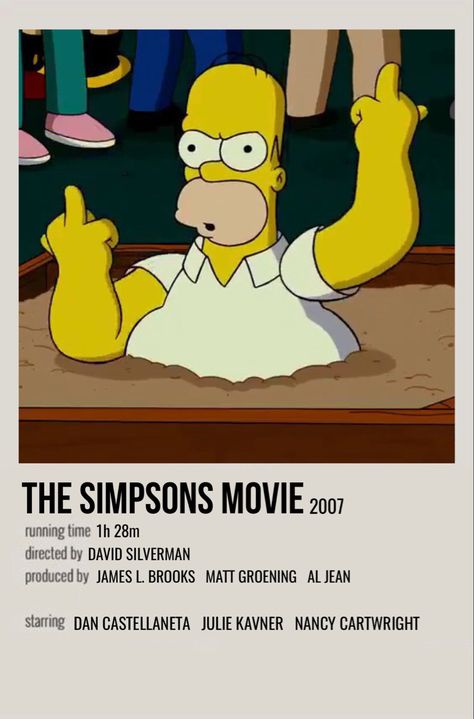 minimal polaroid movie poster for the simpsons movie Simpson Movie, Simpsons Movie, Simpsons Poster, The Simpsons Theme, The Simpsons Game, The Simpsons Movie, Simpsons Funny, Friends Tv Quotes, Peanuts Movie