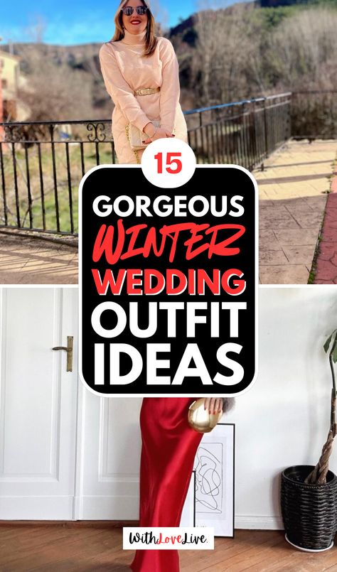 💍 Attending a winter wedding? Our outfit ideas will ensure you look fabulous while staying warm! Discover styles ranging from glamorous gowns to sophisticated separates, perfect for chilly celebrations. 🧣 Make sure to save this pin for outfit inspiration all season long! Attending A Wedding Outfit, Winter Wedding Outfit Guest, Outfit Ideas For Wedding Guest, Winter Wedding Looks, Casual Wedding Outfit Guest, Winter Wedding Outfit, Winter Wedding Guest Outfit, Casual Wedding Outfit, Wedding Guest Outfit Ideas