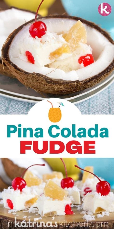 EASY Pina Colada Fudge recipe