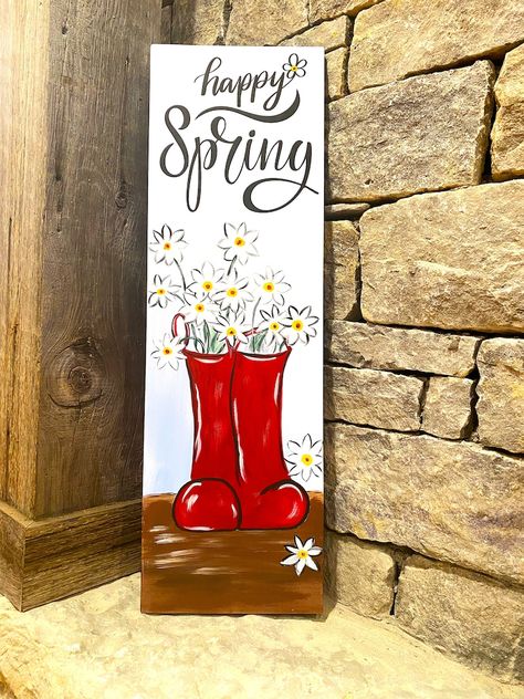 Summer Wood Sign, Gardening Crafts, Spring Wood Crafts, Diy Frühling, Flower Sign, Spring Porch Decor, Welcome Signs Front Door, Spring Gardening, Door Signs Diy