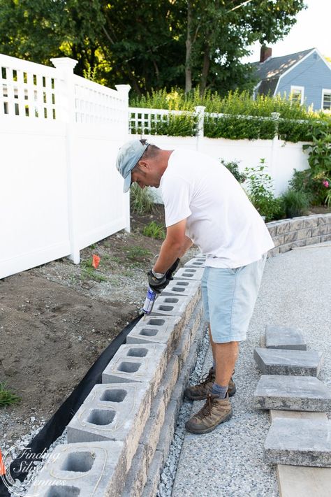 Pool Retaining Wall, Retaining Wall Patio, Small Retaining Wall, Retaining Wall Steps, Diy Retaining Wall, Backyard Retaining Walls, Building A Retaining Wall, Garden Retaining Wall, Sloped Yard