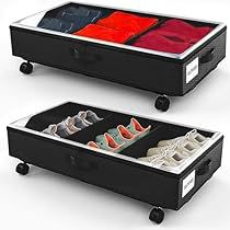 Underbed Storage With Wheels, Home Closet Organization, Under The Bed Storage, Window Storage, Under Bed Storage Bins, Under Bed Organization, Drawers On Wheels, Underbed Storage Drawers, Under Bed Storage Containers