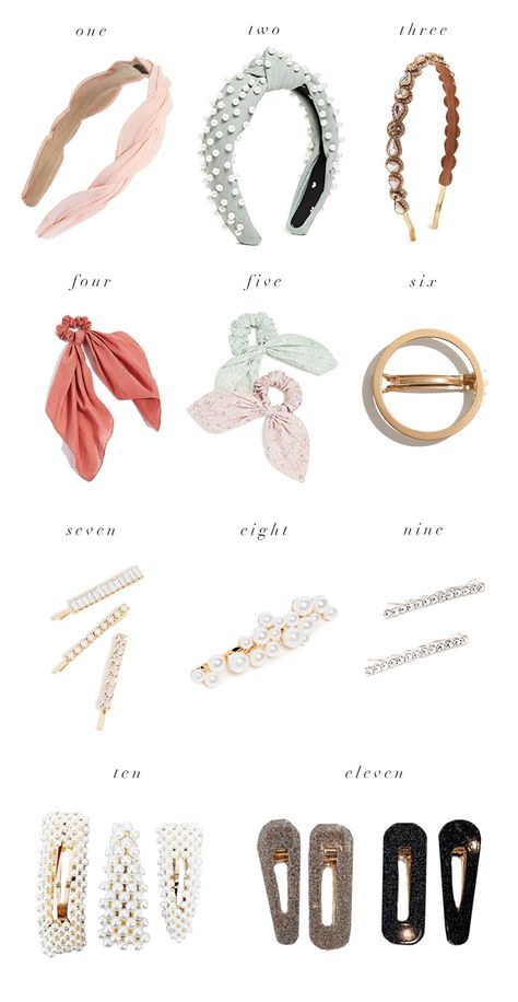 Hair Accessories Edit... - Rach Parcell Mermaid Hair Accessories, Natural Hair Accessories, Inexpensive Jewelry, Accessory Jewelry, Jewelry Hair, Girly Accessories, Fashion Hair Accessories, Diy Hair Accessories, Jewelry Wedding