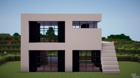 Minecraft Modern House Designs, Modern House Minecraft, Modern House Design Interior, Modern Minecraft Houses, Case Minecraft, Rumah Minecraft Sederhana, Minecraft House Plans, Bangunan Minecraft, Minecraft Modern