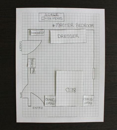 Room Layout to Scale with free printable graph paper