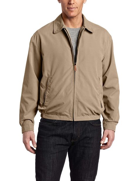 LONDON FOG Men's Auburn Zip-Front Golf Jacket #Men'sGolfJacket #Men'sZipFrontJacket Walter White Costume, Breaking Bad Costume, Worst Costume, Gentlemen Wear, Oversized Fashion, British Khaki, White Costumes, Golf Jacket, Golf Jackets