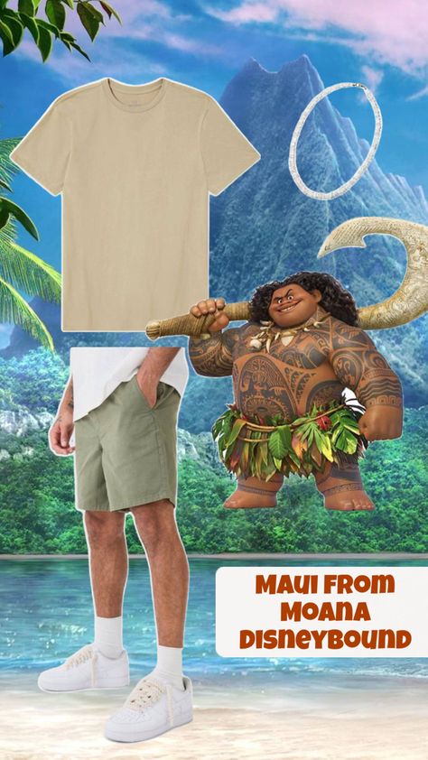 Maui from Moana Disneybound Maui From Moana, Moana Disneybound, Maui Disney, Maui Moana, Disney Outfit, Disney Outfits, Moana, Maui, Disney