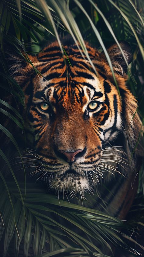 Tiger In Jungle, Big Cats Photography, Tiger Portrait, Tiger Jewelry, Lion Toys, Wild Animal Wallpaper, Tiger Artwork, Tiger Love, Tiger Wallpaper