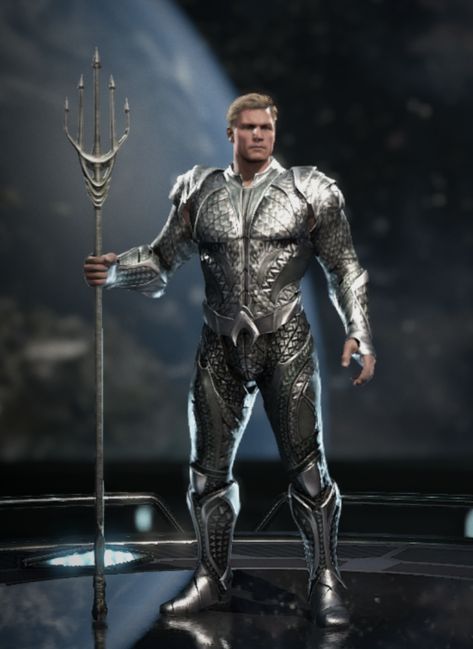 This is another variation of the Injustice 2 : Aquaman  suit Aquaman Injustice, Injustice 2 Characters, Aquaman Dc Comics, Bionicle Heroes, Black Panther Art, Injustice 2, Dc Comics Heroes, Female Armor, Superhero Characters