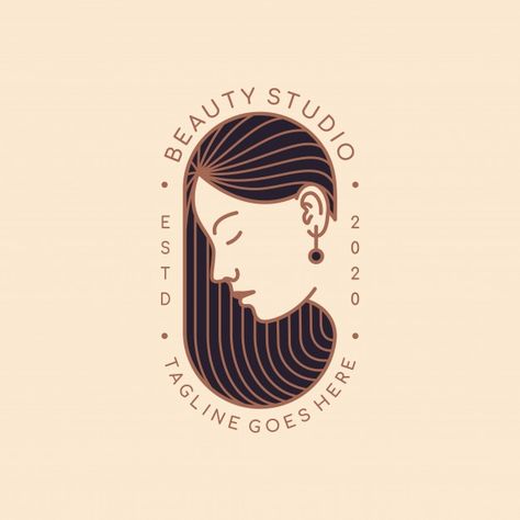 Logo design template for beauty salon, h... | Premium Vector #Freepik #vector #logo #flower #floral #template Salon Branding Ideas, Hair Logo Design, Hair Salon Logos, Logo Generator, Salon Logo Design, Makeup Artist Logo, Hair Logo, Cosmetic Logo, Beauty Salon Logo