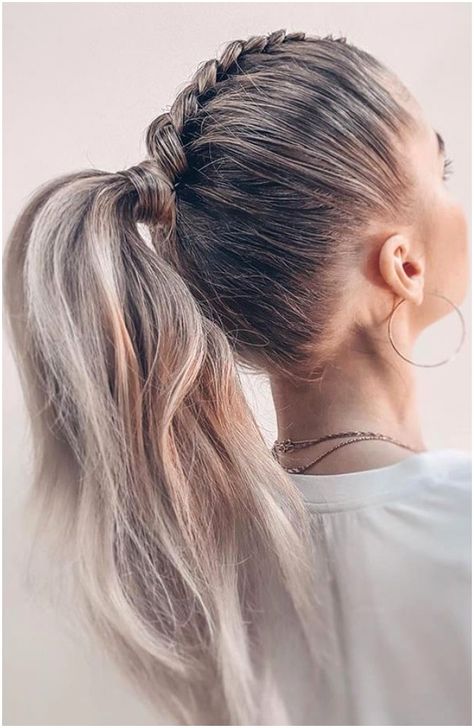 Tied Up Hairstyles, Cute Ponytail Hairstyles, Ponytail Hairstyles Easy, Ponytail Hair, Back To School Hairstyles, Mid Length Hair, Hairstyles For Long Hair, Easy Hairstyles For Long Hair, Different Hairstyles